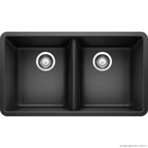 Horizon U 2 Bowl Undermount Silgranit Sink - Anthracite & Blanco