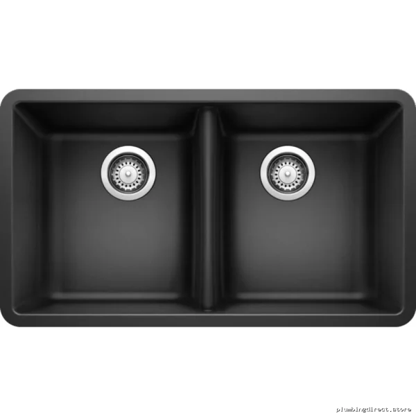 Horizon U 2 Bowl Undermount Silgranit Sink - Anthracite & Blanco
