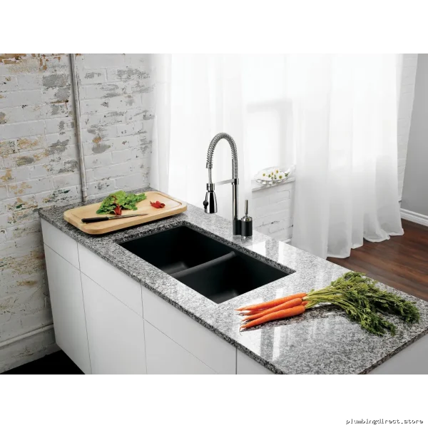 Horizon U 2 Bowl Undermount Silgranit Sink - Anthracite & Blanco - Image 2