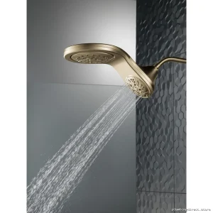 HydroRain H2Okinetic Dual-Function Shower Head | Champagne Bronze Finish - Model 58581-CZ-PK