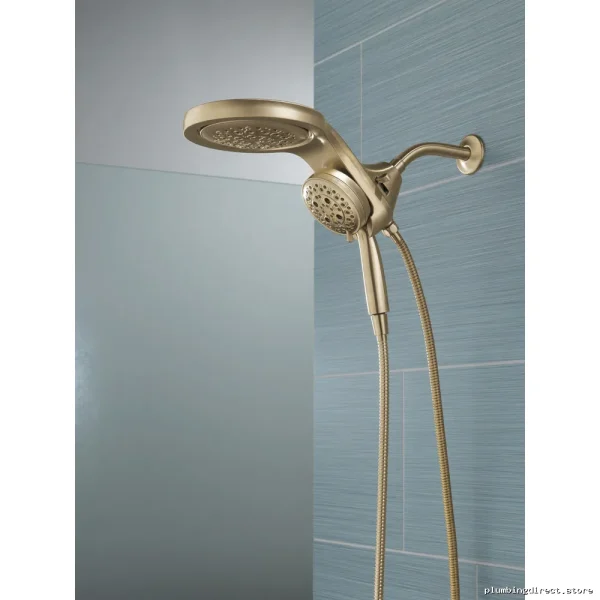 HydroRain HydroKinetic Dual-Use Hand/Stand Shower Head – Champagne Bronz delta - Image 2