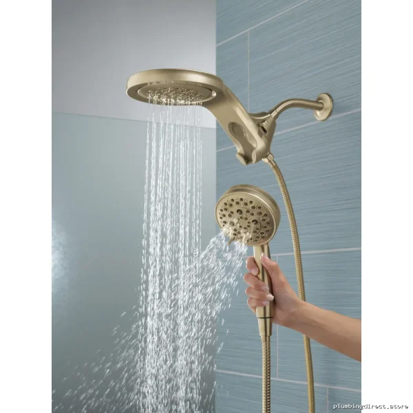 HydroRain HydroKinetic Dual-Use Hand/Stand Shower Head – Champagne Bronz delta - Image 3
