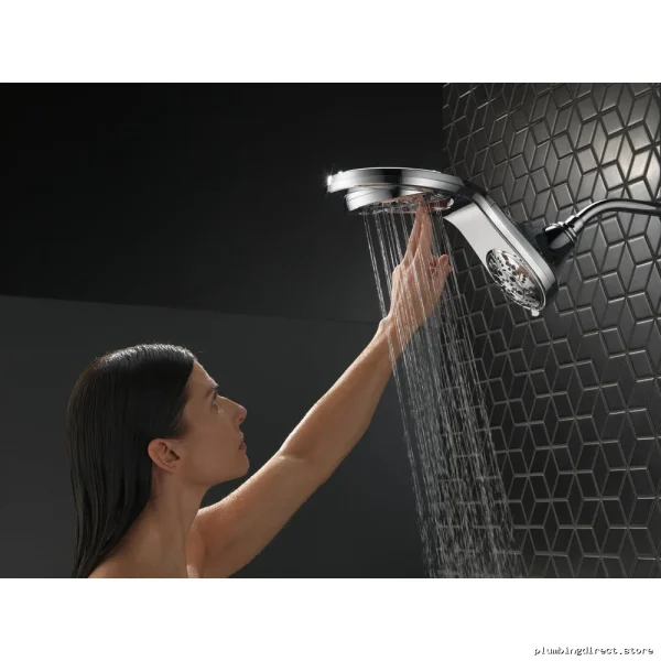 HydroRain H2Okinetic Two-in-One Shower Head - Chrome Finish for Smooth Showers, Durable Design 58581-PK - Image 2
