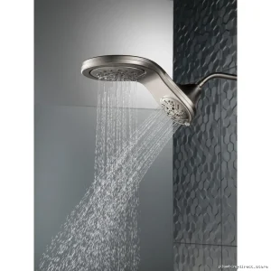 HydroRain Dual-Function Water-Powered Shower System with Rainfall Massage - Durable Stainless Steel 58581-SS-PK Delta