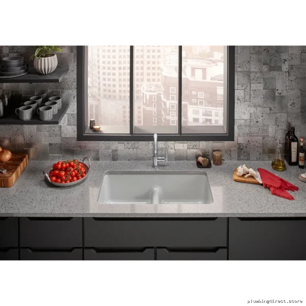 DualMountStainlessSteelDoubleBasinUnderMountSink-IceGreyKohlersmartdividemodel - Image 2