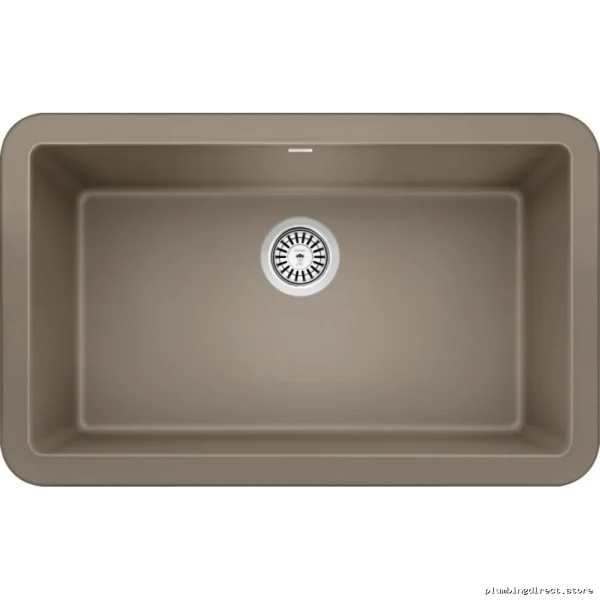 Premium Ikon 30" Apron Front Undermount Silgranit Sink - Truffle Blanco Finish - Image 2