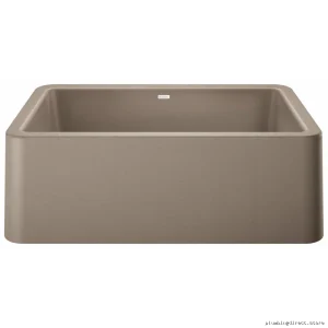 Premium Ikon 30" Apron Front Undermount Silgranit Sink - Truffle Blanco Finish