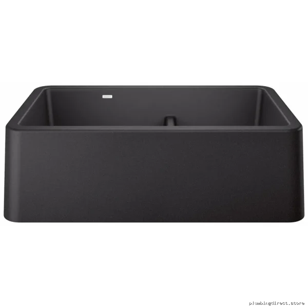 Ikon 33 Low Divider Apron Front Silgranit Sink - 1.75 Bowl Anthracite/Blanco - Image 3