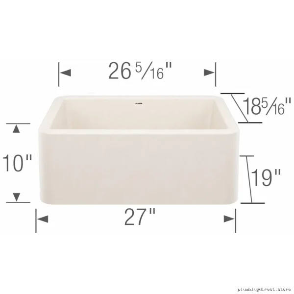 Ikon 27 Inch Durable Apron Front Silgranit Kitchen Sink - Soft White 402870 - Image 2