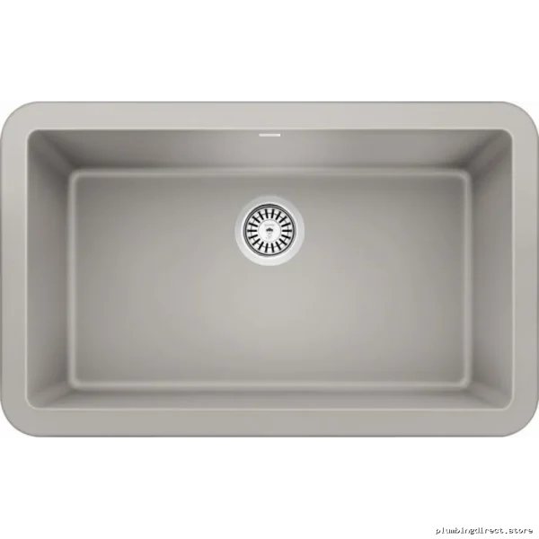 Farmhouse Apron Front Kitchen Sink - Concrete Grey Slgrnit Material IKON Brand - Image 2