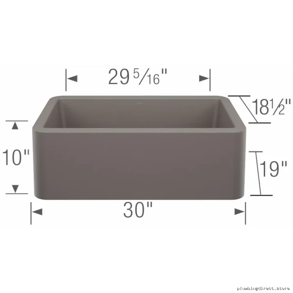 Ikon 30 Durable SilGranit Apron-Front Kitchen Sink – Volcano Gray - Image 5