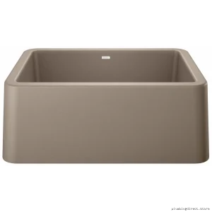 Ikon 402238 Truffle Blanco Apron Front Sink - 27" Silgranit Farmhouse Sink