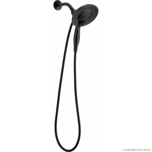 In2ition Adjustable 5-Setting Multi-Function Hand Shower Head - Durable Matte Black - Image 2