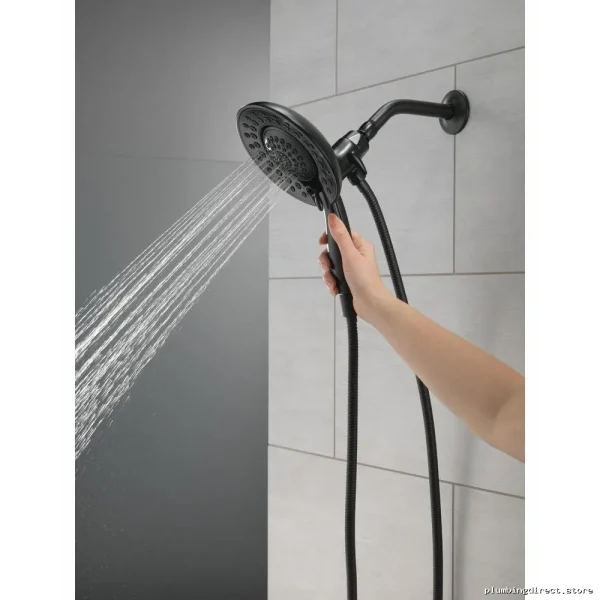 In2ition Adjustable 5-Setting Multi-Function Hand Shower Head - Durable Matte Black