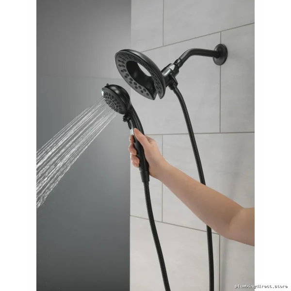 In2ition Adjustable 5-Setting Multi-Function Hand Shower Head - Durable Matte Black - Image 5