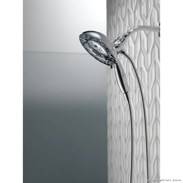 In2ition H2Okinetic 5-Setting Versatile Two-in-One Hand Shower & Shower Head - Lumicoat Chrome Finish Delta