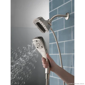 In2ition H2Okinetic 5-Spray Combination Handheld & Fixed Shower Head - Stainless Steel with Lumicoat Finish