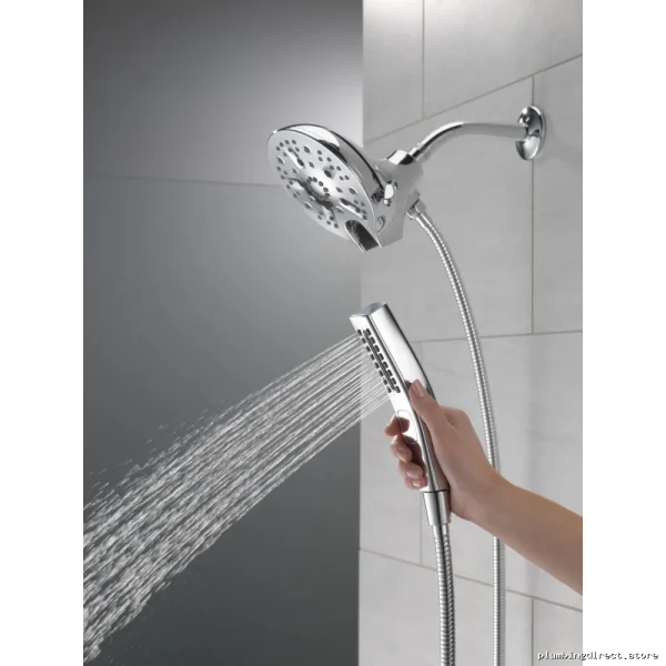 In2ition H2Okinetic Dual-Function 5 Adjustable Settings Hand Shower & Shower Head 1.75 GPM Lumicoat Chrome