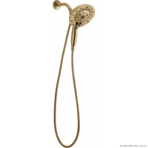 In2ition H2Okinetic Two-in-One Hand Shower & Shower Head (5 Settings, H2Okinetic Spray Tech) - Lumicoat Champagne Bronze