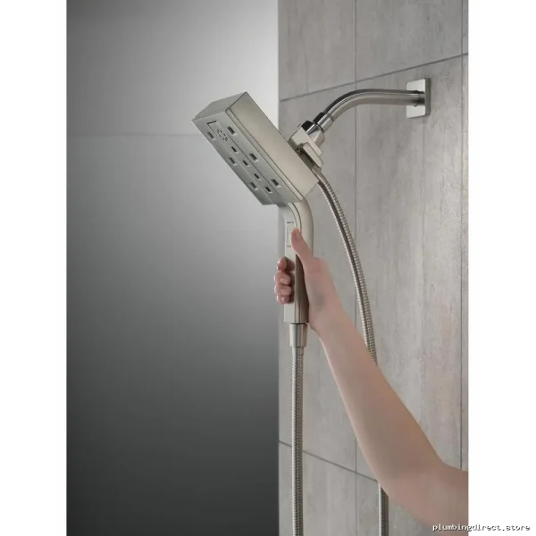 In2ition H2Okinetic Two-in-One Shower Head with 4 Settings - Lumicoat Stainless - Image 2