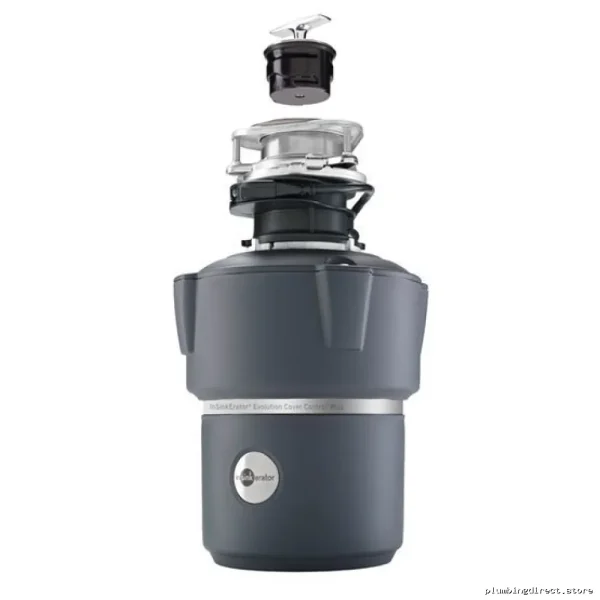 InSinkErator Model #79341B-ISE Evolution Cover Control Plus – 3/4 HP Batch Feed Food Waste & Garbage Disposer with Space-Saving Design