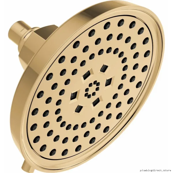 High Pressure Multi Use Round Shower Head - Invari H2OKinetic in Polished Gold