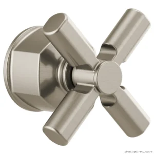 Invari Luxury Cross Handle Shower Valve Kit with Pressure Balance - HX60P76-NK Polished Nickle