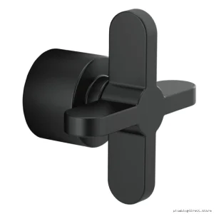 Jason Wu Pressure Balance Matte Black Cross Handle Trim - HX60P75-BL for Brizo
