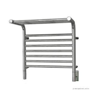 Jeeves M Straight Heated Towel Rail with Shelf - Premium Polished MSP Amba Finish