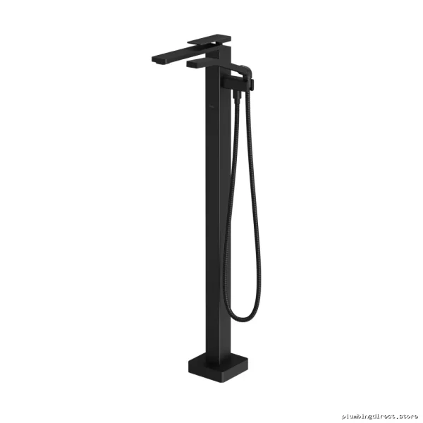 Kaleo Floor-Mount Tub Filler Trim includes Hand Shower & Simplified Valve System - Matte Black BF1998-160 Kalia - Image 2
