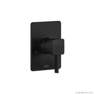 Matte Black Square Pressure Balance Valve Trim with Volume Control (Complete Set) - Kalia 104850-160