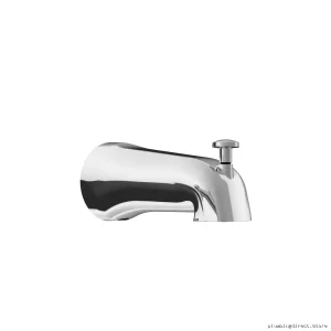 Chrome Square Tub Spout with Diverter & Slip Fit Installation - Kalia 105138-110