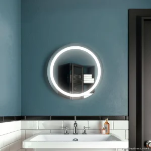 Kalia MR1660-500-001 24-Inch LED Round Bathroom Mirror with Modern Design