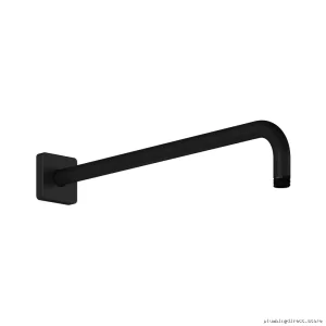 90 Degree Wall Arm - Square Flange Matte Black 15-9/16 (105225-160) Kalia