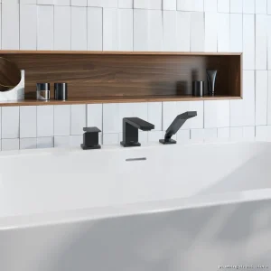 Kareo Roman Tub Trim - Hand Shower with Low Valve in Matte Black BF1985-160 Kalia