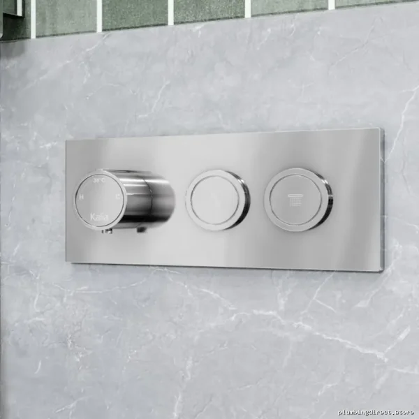 Kalia Chrome 2-Way Thermostatic Valve Trim with Easy Push Button Control 106835-110 - Image 2