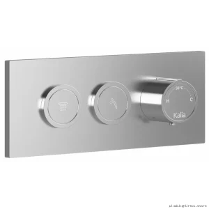 Kalia Chrome 2-Way Thermostatic Valve Trim with Easy Push Button Control 106835-110