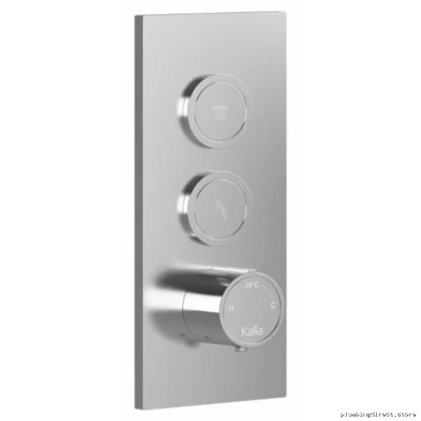 Kalia Chrome 2-Way Thermostatic Valve Trim with Easy Push Button Control 106835-110 - Image 4