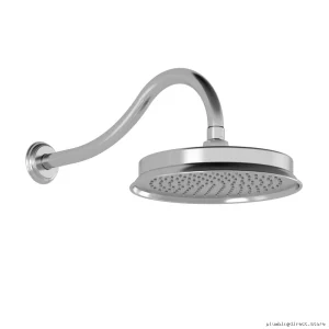 Kalia BF1507-110 Chrome Rain Shower Head with 90° Adjustable Wall Mount Arm