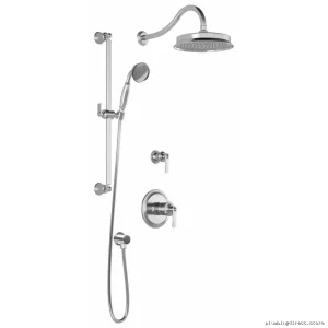 Kalia Chrome Thermostatic Shower System with Adjustable Wall Arm TD2 BF1513-110
