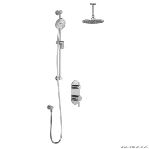 Kalia Preciso TD2 Thermostatic Vertical Ceiling Diverter Shower System - Chrome BF