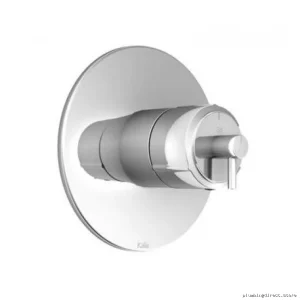 Chrome Thermostatic Coaxial Valve Trim with Integrated Diverter - KALIA Model