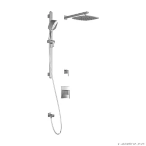 Kalia Chrome Thermostatic Shower System with Adjustable Wall Arm T2 Plus