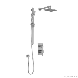 Kalia Chrome Thermostatic Shower System with Diverter & Wall Arm