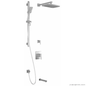 Kalia Chrome Thermostatic Shower System TD3 Premia Wall Arm No Valves BF1611-110-200