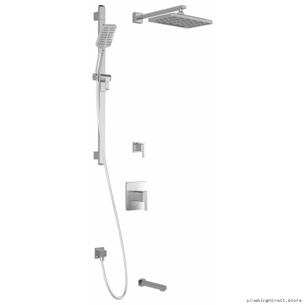 Kalia Chrome Thermostatic Shower System TD3 Premia Wall Arm No Valves BF1611-110-200