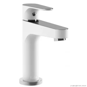 Kalia Chrome & White Single Handle Bathroom Sink Faucet BF1285-140