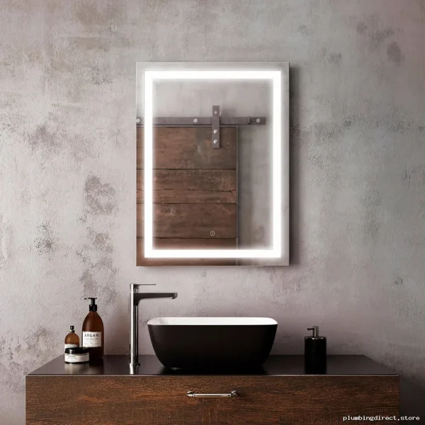 Illuminated Touch Switch Bathroom Mirror 24x32 | MR1676-500-001 Kalia - Image 2