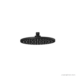 Kalia 104287-160 Matte Black Rain Shower Head - Modern Round Design