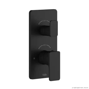 Kalia Matte Black Thermostatic Shower Valve with Square Trim BF1988-160